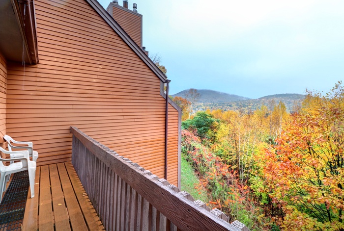 outdoor deck area two bedroom townhouse