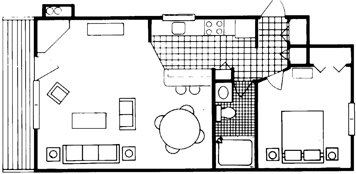 Floor Plan One Bedroom Condo Nordic Village Resort