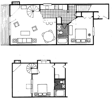 floorplan two bedroom superior townhouse nordic village