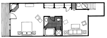 floor plan two room studio deluxe