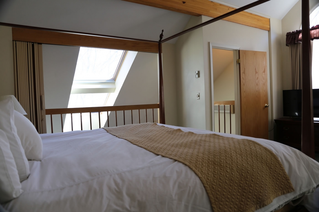 loft bedroom in superior townhouse nordic village