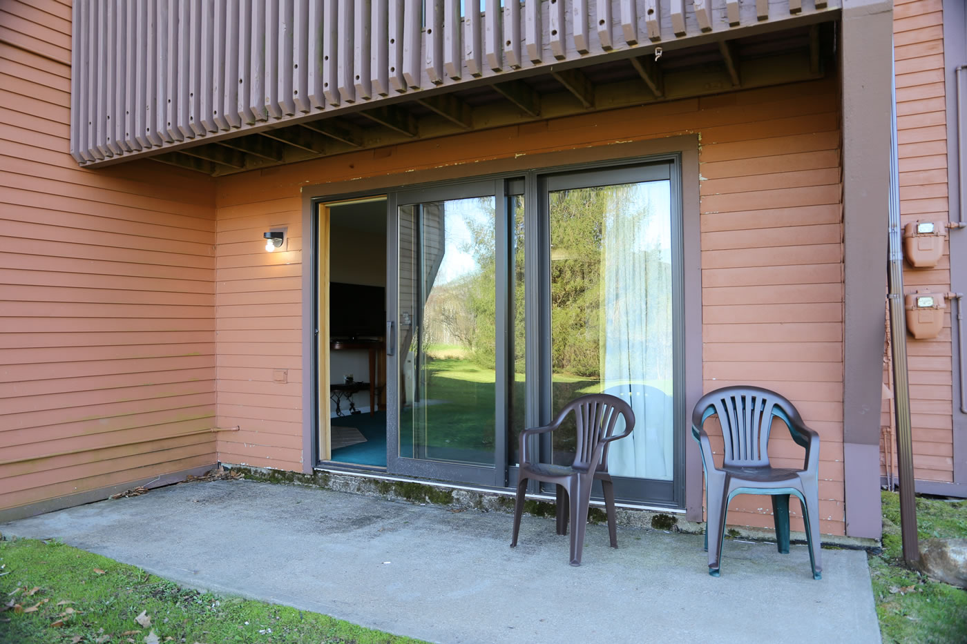 patio area village studio ground level seating