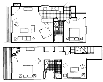 two bedroom deluxe floor plan nordic village