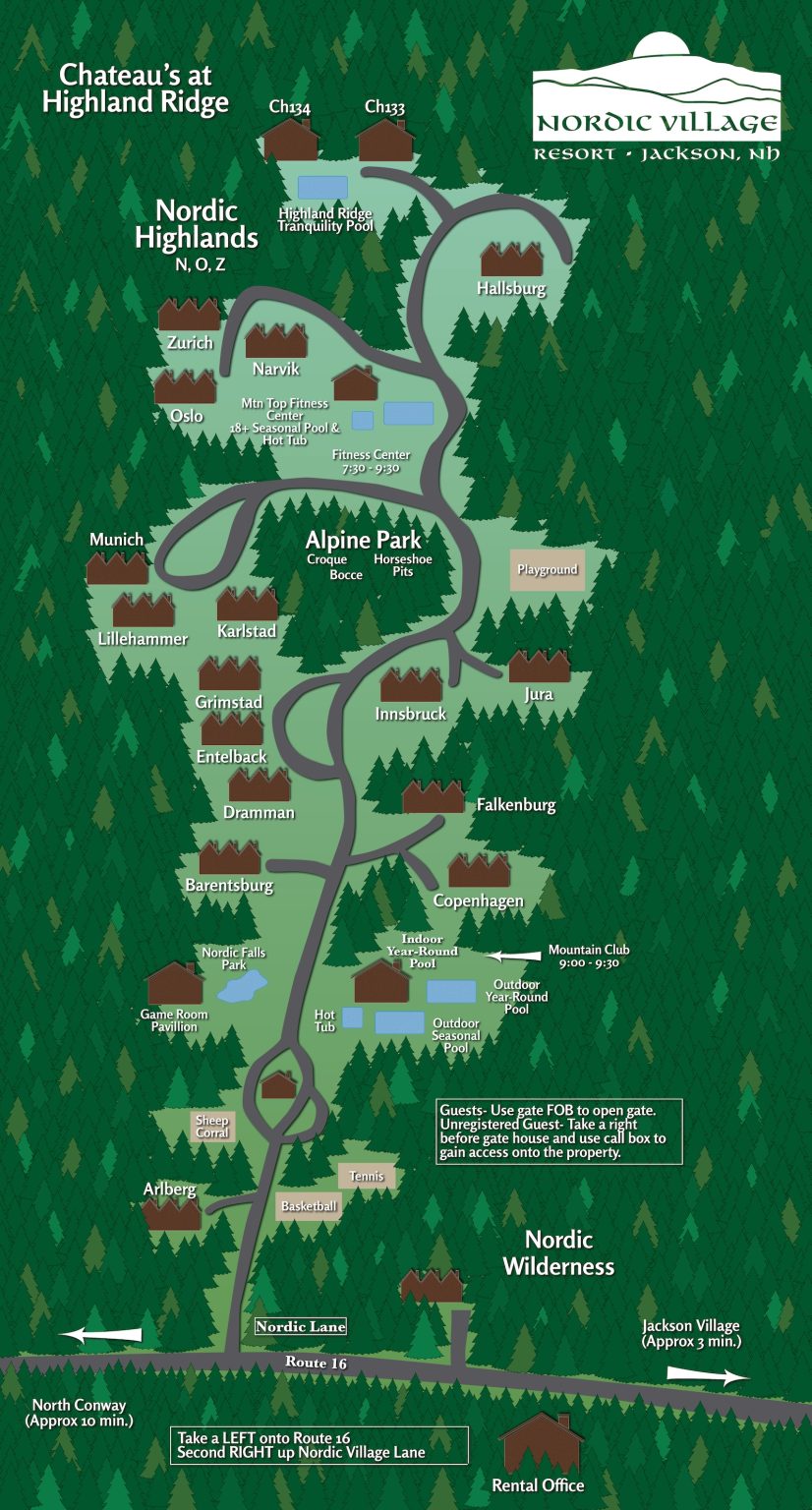 nordic village resort property map